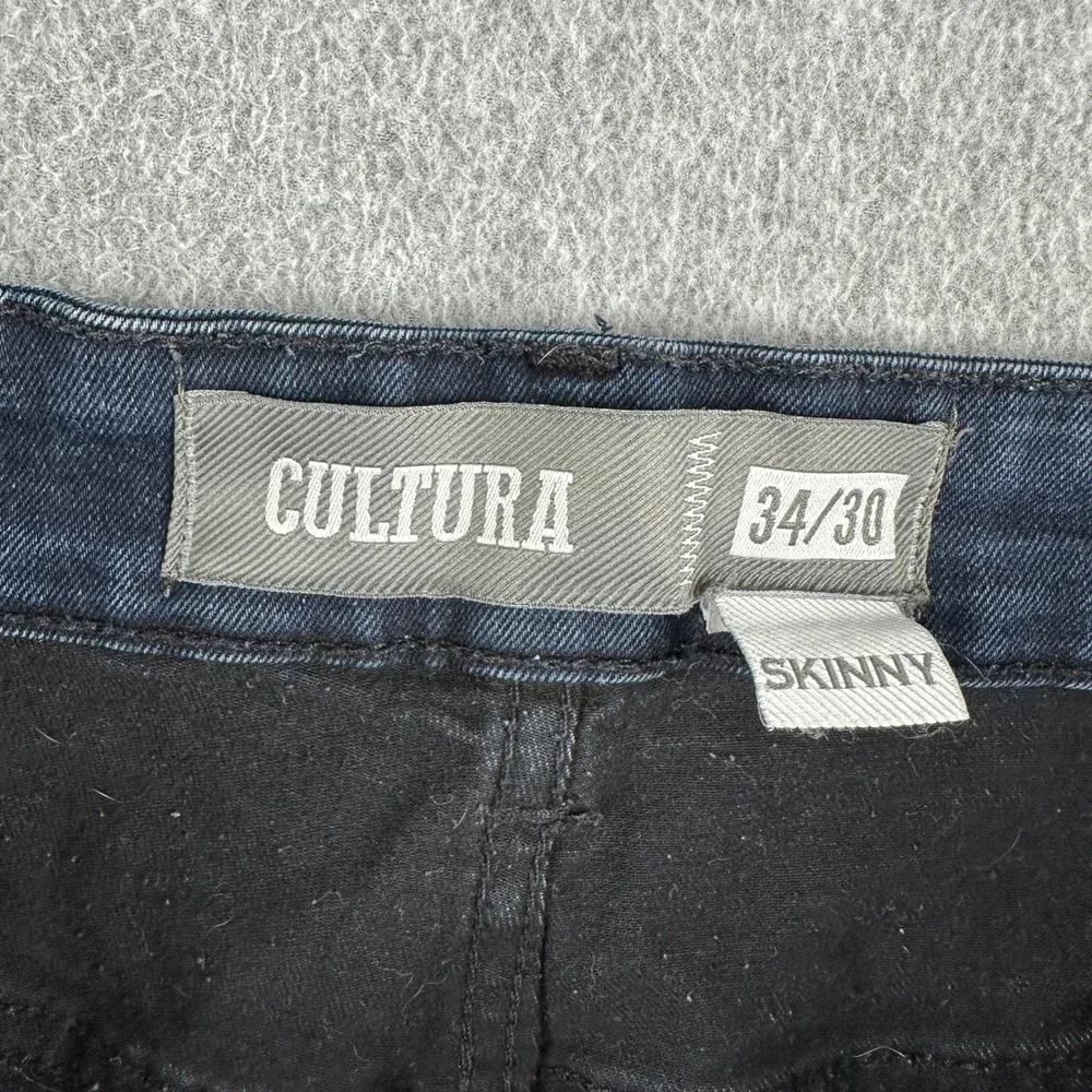 Cultura Jeans Mens 34 Skinny Dark Blue Stretch Denim